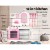 Keezi Kids Wooden Princess Kitchen Play Set - MDF & Pine, 108x100x29cm, Realistic Design, Safe & Sturdy, Ages 3+