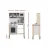 Keezi Kids Wooden Kitchen Play Set - 60x30x88cm, Black & White, Realistic Appliances, Safe & Durable, Ages 3+