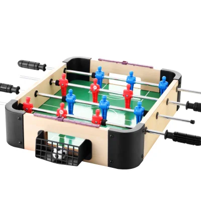 Portable Mini Soccer Table Foosball Game - MDF Frame, Anti-Slip Handles, Chrome Rods, 41x32x9.5cm, Ages 3