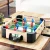 Portable Mini Soccer Table Foosball Game - MDF Frame, Anti-Slip Handles, Chrome Rods, 41x32x9.5cm, Ages 3
