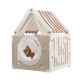 Keezi Kids Play Tent Playhouse Castle with Floor Mat, HDPE Panels, Breathable Curtains, 85x85x113cm, Indoor Outdoor