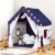Keezi Kids Play Tent Castle with Floor Mat & String Ball Lights, 134x103cm - Durable Polyester, Indoor/Outdoor Fun