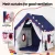 Keezi Kids Play Tent Castle with Floor Mat & String Ball Lights, 134x103cm - Durable Polyester, Indoor/Outdoor Fun