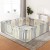 Keezi Baby Playpen 20 Panels – Foldable HDPE Toddler Fence, Safety Lock, Anti-Slip, Easy Assembly, Light Grey/White