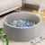 Keezi Kids Ball Pit 90x30cm - Grey Ocean Foam Play Pool with 200 Soft Balls, EN71 Safety Approved, Easy Assembly