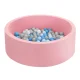 Keezi Kids Ball Pit 90x30cm - Pink Ocean Foam Play Pool with 200 Balls, Soft Non-Toxic Material, Easy to Clean & Store