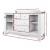 Keezi Baby Changing Table & Storage Chest, White MDF, 142x45x81cm, Non-Toxic Finish, 4 Drawers & Shelves, Removable Top