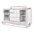 Keezi Baby Changing Table & Storage Chest, White MDF, 142x45x81cm, Non-Toxic Finish, 4 Drawers & Shelves, Removable Top