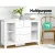 Keezi Baby Changing Table & Storage Chest, White MDF, 142x45x81cm, Non-Toxic Finish, 4 Drawers & Shelves, Removable Top