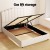 Artiss Bed Frame Double Size, Boucle Fabric, Beige, 200x144x120cm, Gas Lift Storage, Padded Headboard, Pine Wood
