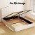 Artiss Queen Bed Frame, Boucle Upholstered, Beige, 215x159x120cm, Gas Lift Storage, Stylish Pine Wood Design Artiss Queen Bed Frame, Boucle Upholstered, Beige, 215x159x120cm, Gas Lift Storage, Stylish Pine Wood Design