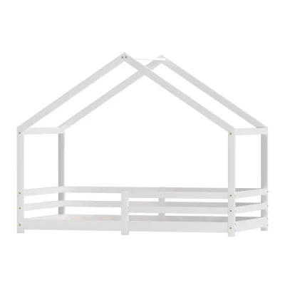 Artiss White Wooden Kids House Bed Frame - Solid Pine, Non-Toxic Paint, Fits Australian Single Mattress, 150kg Capacity Artiss White Wooden Kids House Bed Frame - Solid Pine, Non-Toxic Paint, Fits Australian Single Mattress, 150kg Capacity