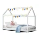 Artiss CASA White Wooden Kids House Bed Frame - Solid Pine, Eco-Friendly Paint, Fits Australian Single Mattress