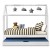 Artiss HOLY Wooden Trundle Daybed - Solid Pine House Frame, White, Fits Australian Single Mattress, Eco-Friendly Paint