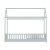 Artiss Wooden Kids Bed Frame, Pine Wood, Light Grey, 198x100x172cm, House Shape, Safe & Sturdy Design, Easy Clean