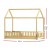 Artiss Wooden Kids Bed Frame, Pine Wood, Oak Finish, Fits Single Mattress, House-Shape Design, Sturdy & Safe