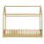 Artiss Wooden Kids Bed Frame, Pine Wood, Oak Finish, Fits Single Mattress, House-Shape Design, Sturdy & Safe