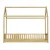 Artiss Wooden Kids Bed Frame, Pine Wood, Oak Finish, Fits Single Mattress, House-Shape Design, Sturdy & Safe