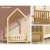 Artiss Wooden Kids Bed Frame, Pine Wood, Oak Finish, Fits Single Mattress, House-Shape Design, Sturdy & Safe