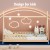 Artiss Kids Wooden Bed Frame, Solid Pine, Rounded Edges, Fits Australian Single Mattress, Oak Finish, 200x96x153cm