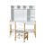 Keezi 2PCS Kids Table and Chairs Set - MDF & Pine, White, 101x45.5x123cm, Storage Drawer, Easy-Clean, Ages 3