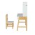 Keezi 2PCS Kids Table and Chairs Set - MDF & Pine, White, 101x45.5x123cm, Storage Drawer, Easy-Clean, Ages 3