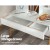 Keezi 2PCS Kids Table and Chairs Set - MDF & Pine, White, 101x45.5x123cm, Storage Drawer, Easy-Clean, Ages 3