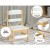 Keezi 2PCS Kids Table and Chairs Set - MDF & Pine, White, 101x45.5x123cm, Storage Drawer, Easy-Clean, Ages 3