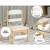 Keezi 2PCS Kids Table and Chairs Set - MDF & Pine, White, 101x45.5x123cm, Storage Drawer, Easy-Clean, Ages 3