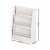 Keezi Kids 3-Tier Bookshelf with Protective Rods - White Particleboard & MDF, 59x18x80cm, Safe & Easy to Assemble