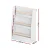 Keezi Kids 3-Tier Bookshelf with Protective Rods - White Particleboard & MDF, 59x18x80cm, Safe & Easy to Assemble