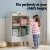 Keezi Kids 3-Tier Bookshelf with Drawer, 95cm White Storage Organiser, Smooth Finish, Easy Assembly, Non-Toxic Materials