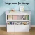 Keezi Kids Bookshelf with 3 Drawers - White Particleboard & MDF, 95.5x33x61cm, Child-Safe, Easy Assembly & Clean,