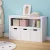 Keezi Kids Bookshelf with 3 Drawers - White Particleboard & MDF, 95.5x33x61cm, Child-Safe, Easy Assembly & Clean,