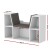 Keezi Kids Bookshelf Bookcase with Storage Shelves, Toy Box, Seat and Cushion, MDF, 98x30x61cm, White