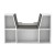 Keezi Kids Bookshelf Bookcase with Storage Shelves, Toy Box, Seat and Cushion, MDF, 98x30x61cm, White