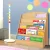 Keezi 5-Tier Kids Bookshelf Organiser, 80x30x85.5cm, Child-Safe Particle Board with Rounded Edges, Easy Assembly & Clean