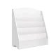 Keezi 5-Tier Kids Bookshelf in White - Stylish, Durable 12mm Particle Board, Safe Rounded Corners, Easy Assembly & Clean