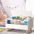 Keezi Kids 2-in-1 Toy Box & Bookshelf Organiser, 12mm MDF, 80x28x44.5cm, Eco-Friendly, White/Natural Finish
