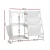Keezi 3-Tier Kids Bookshelf Bookcase - White, Metal Frame, Water-Resistant, 75x30x83cm, Toy Storage Organiser, Ages 3