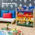 Keezi Kids Toy Box Organiser: 4-Tier Bookshelf with 12 Colourful Bins, Particle Board, 86x27x88cm - Safe Durable Storage