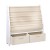 Keezi 4-Tier Kids Bookshelf & Magazine Rack with Storage Bins, Eco-Friendly MDF, 71x23x74cm, White - Child-Safe Design