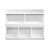 Keezi Kids Toy Box Bookshelf Storage Organiser - Eco-Friendly E1 MDF, Stackable Design, Easy Assembly, White Finish
