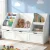 Keezi Kids Bookshelf & Storage Unit: 140cm White Organiser with Reading Bench, 3 Movable Drawers, and Safety Features