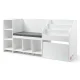 Keezi 170cm Kids Storage Unit & Bench - White, Melamine Board, 3 Toy Boxes, 3 Cubbies, 3 Shelves, Drawer, Anti-T