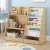 Keezi Kids Bookshelf: 3-in-1 Wood Storage Rack, White Finish, 6 Sling Pouches, 3 Shelves, 1 Drawer, 91x39 Keezi Kids Bookshelf: 3-in-1 Wood Storage Rack, White Finish, 6 Sling Pouches, 3 Shelves, 1 Drawer, 91x39