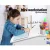 Keezi 2PCS Kids Desk and Stool Set - White, Lift-Top Storage, Inclined MDF Desk, Child-Safe, Non-Toxic Paint, 60x40x