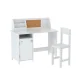 Keezi Kids Table and Chair Set - Durable MDF & Pine Wood, Storage Cabinet, Non-Toxic Paint, Easy Assembly, Ages 3+