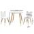 Keezi 3 Piece Kids Table and Chairs Set - Durable MDF & Pinewood, Cute Animal Design, Easy to Clean, Ages 3+