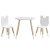 Keezi 3 Piece Kids Table and Chairs Set - Durable MDF & Pinewood, Cute Animal Design, Easy to Clean, Ages 3+